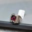 Natural Garnet and Diamond Men Ring
