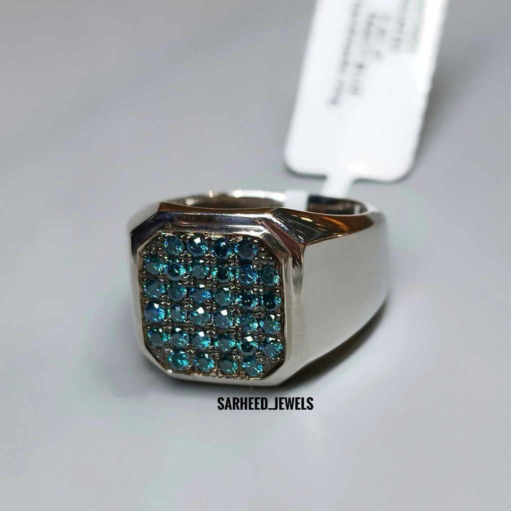 Blue Diamond Men Ring