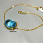 Natural Blue Topaz Gold Bracelet