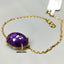 Natural Amethyst Gold Bracelet