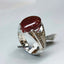Natural Agate and Brown Diamond Men Ring