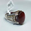 Natural Agate and Brown Diamond Men Ring