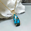 Natural Turquoise and Diamond Gold Necklace