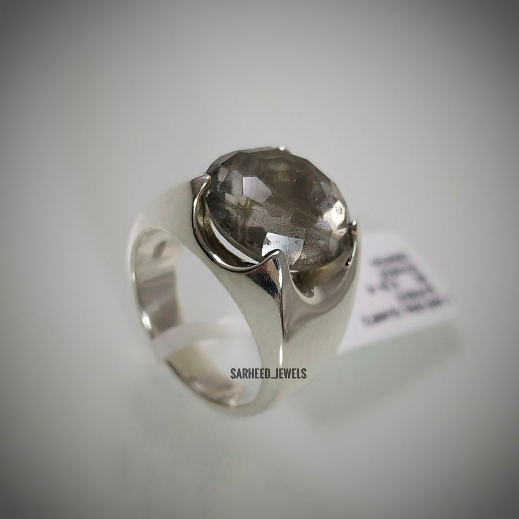 Natural Quartz & Pyrite Men Ring