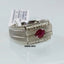 Natural Ruby and Diamond Men Ring