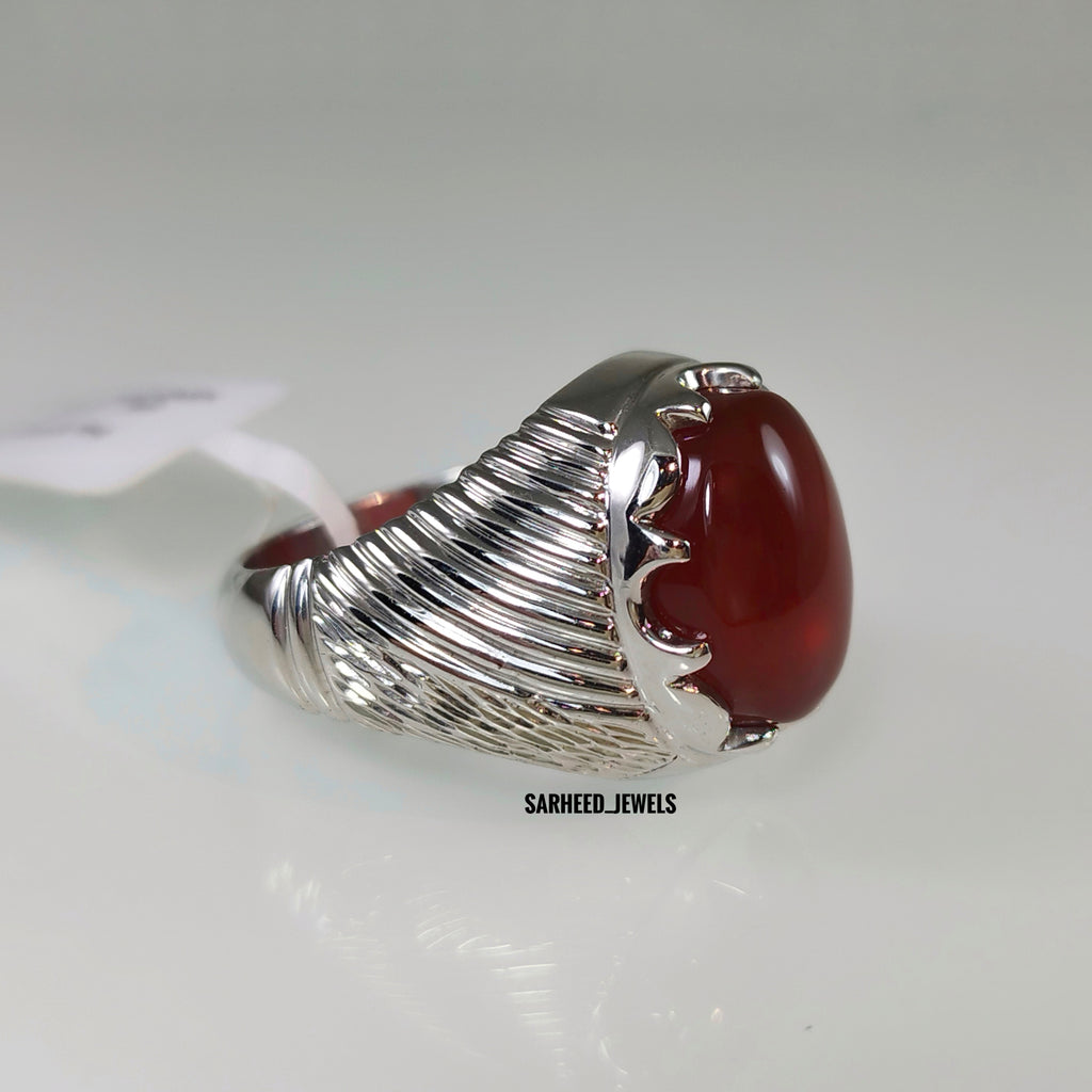 Natural Agate Men Ring