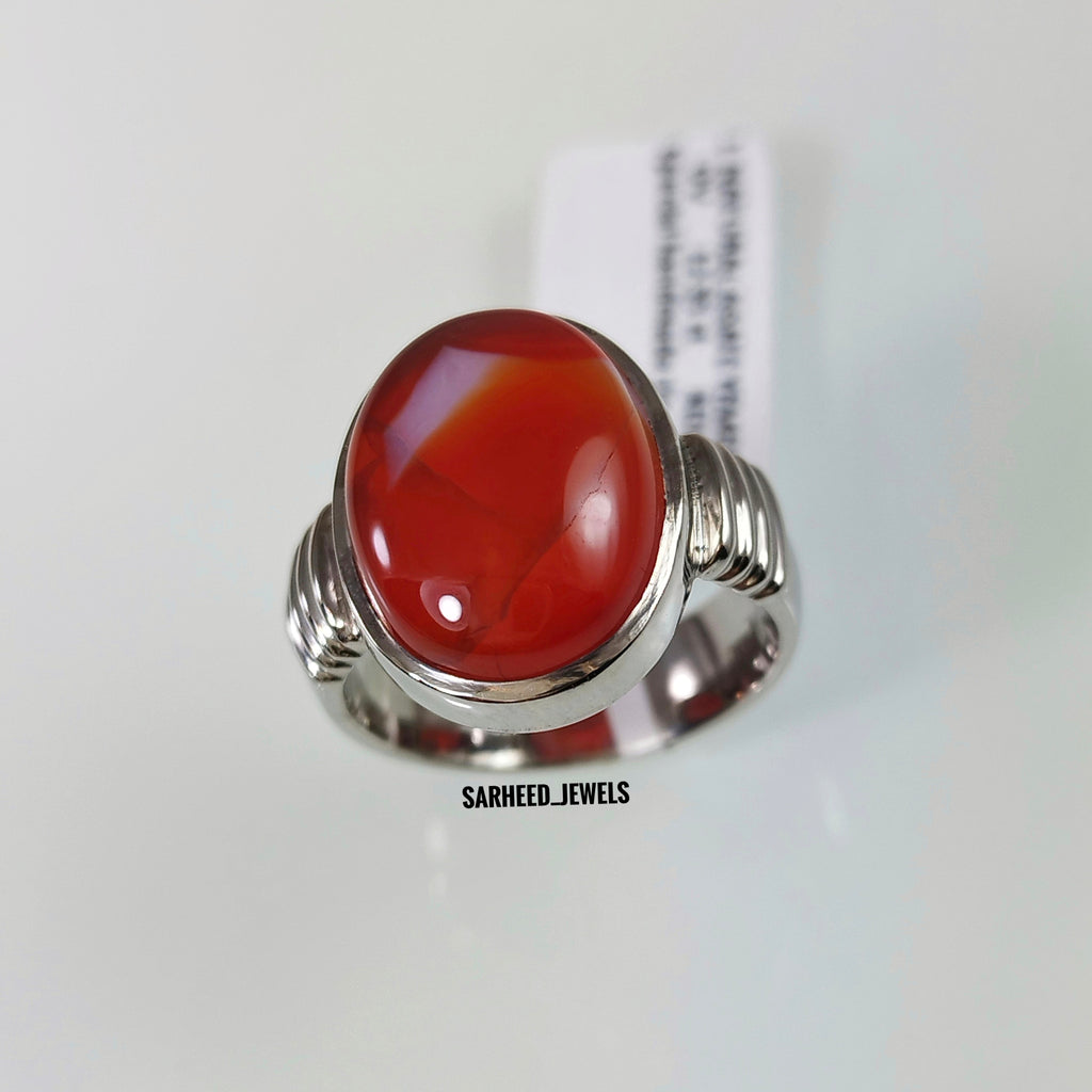Natural Agate Men Ring