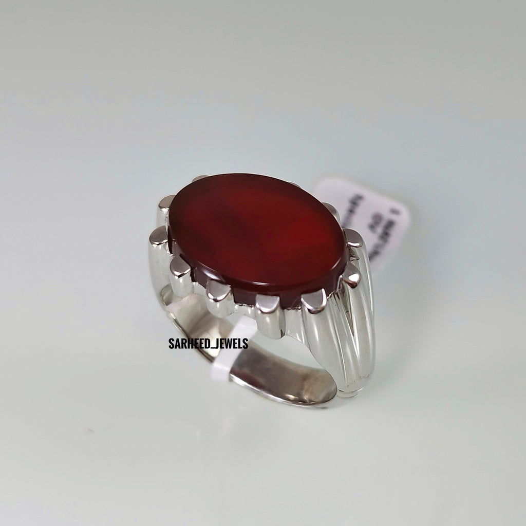 Natural Agate Men Ring