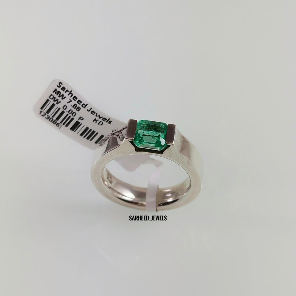 Natural Emerald Men Ring