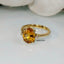 Natural Citrine and Diamond Gold Ring
