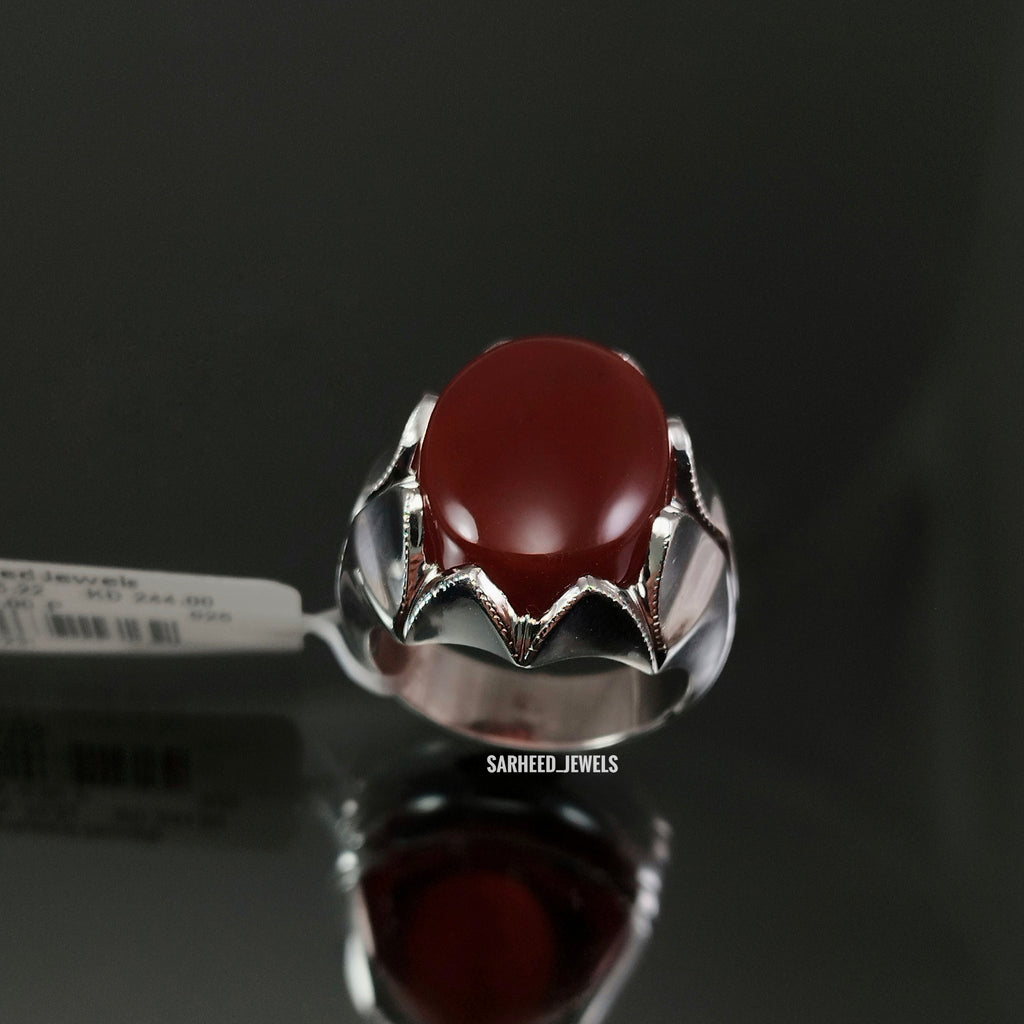 Natural Agate Men Ring