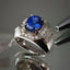 Natural Blue Sapphire and Diamond Men Ring