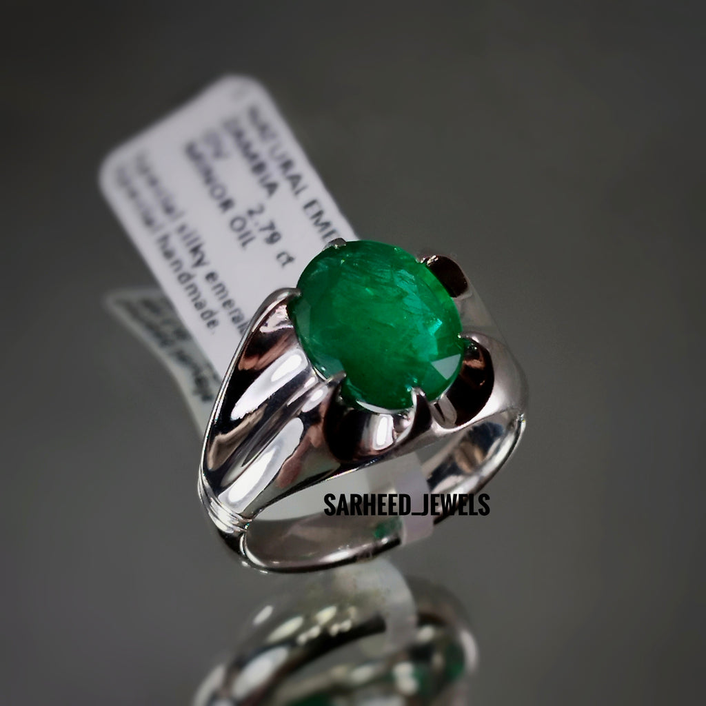 Natural Emerald Men Ring