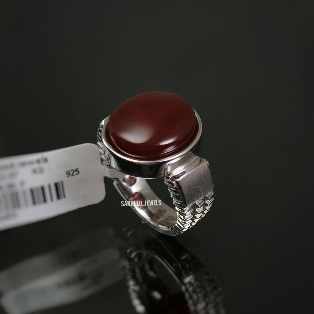Natural Agate Men Ring