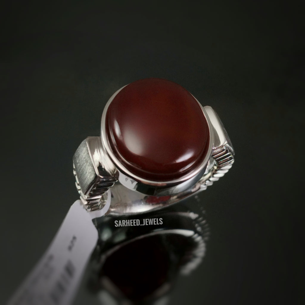 Natural Agate Men Ring