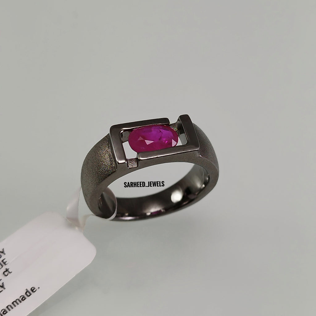 Natural Ruby Men Ring