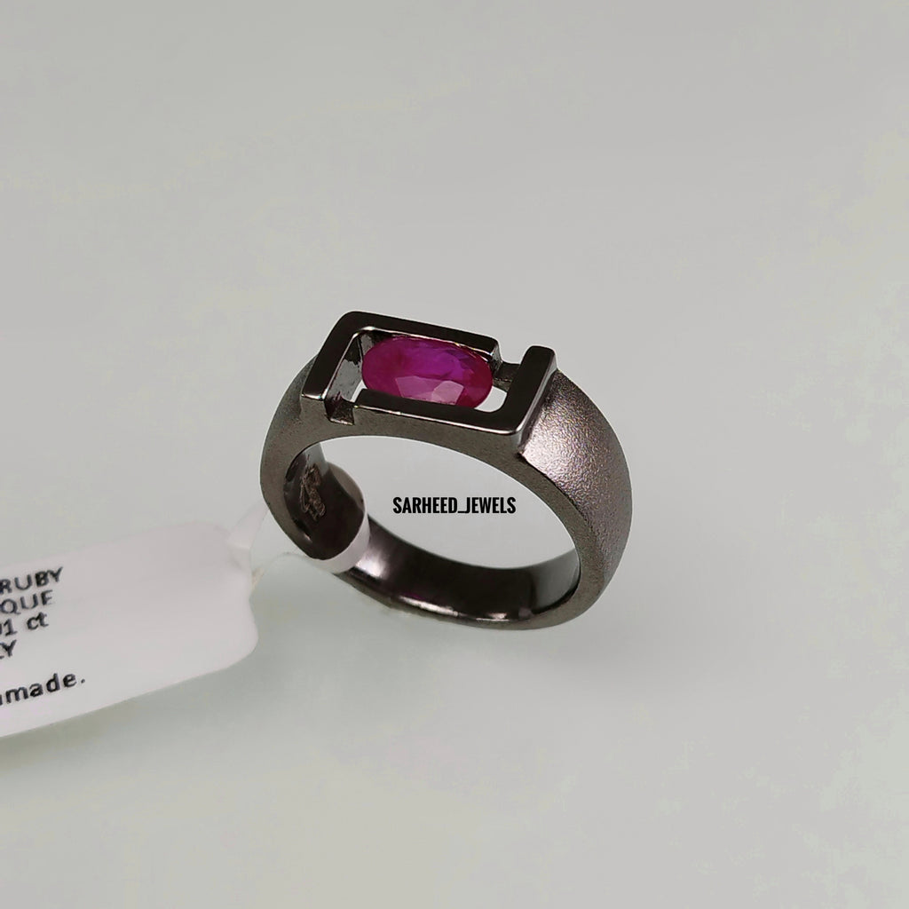 Natural Ruby Men Ring