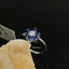 Natural Sapphires and Diamond White Gold Ring