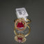 Natural Ruby and Diamond Gold Ring