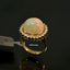 Natural Opal and Diamond Gold Ring