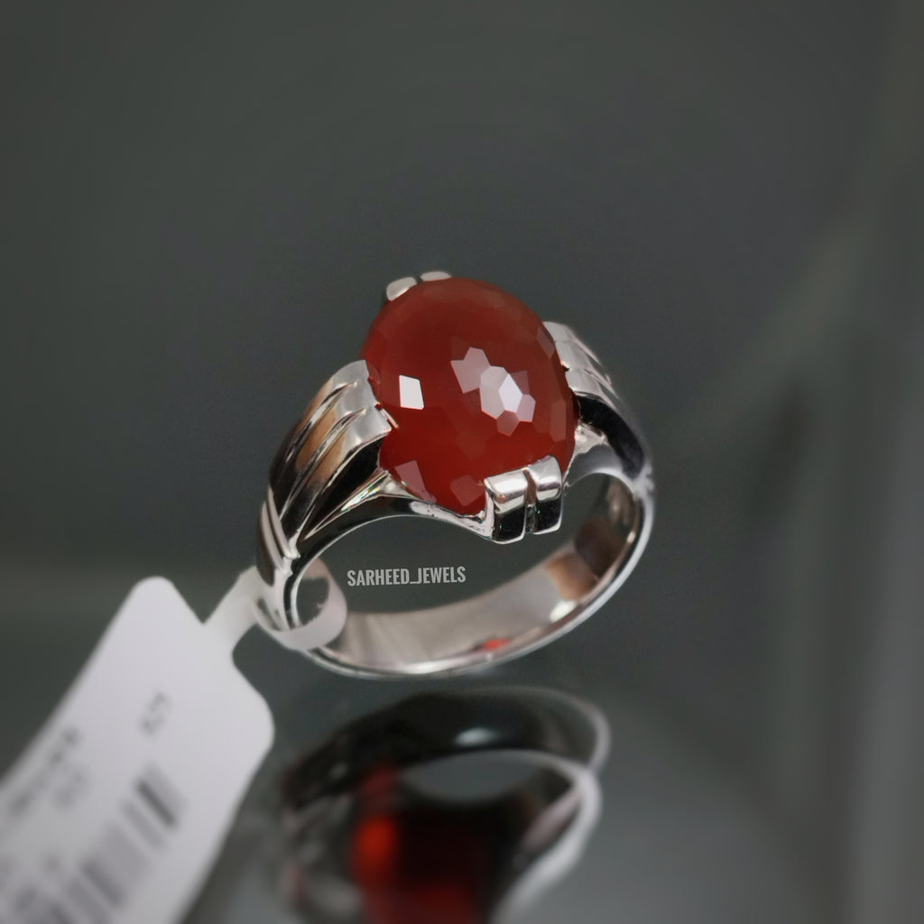 Natural Agate Men Ring