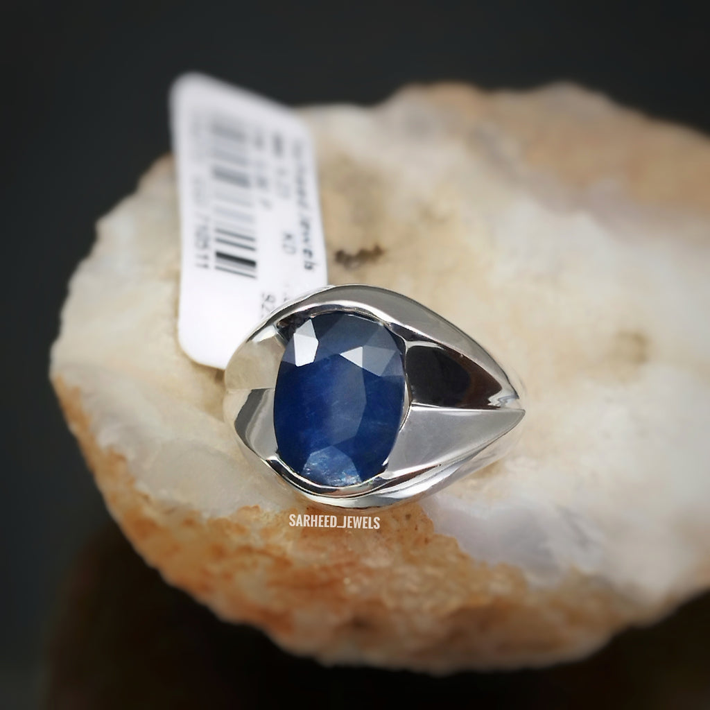 Natural Sapphire Men Ring
