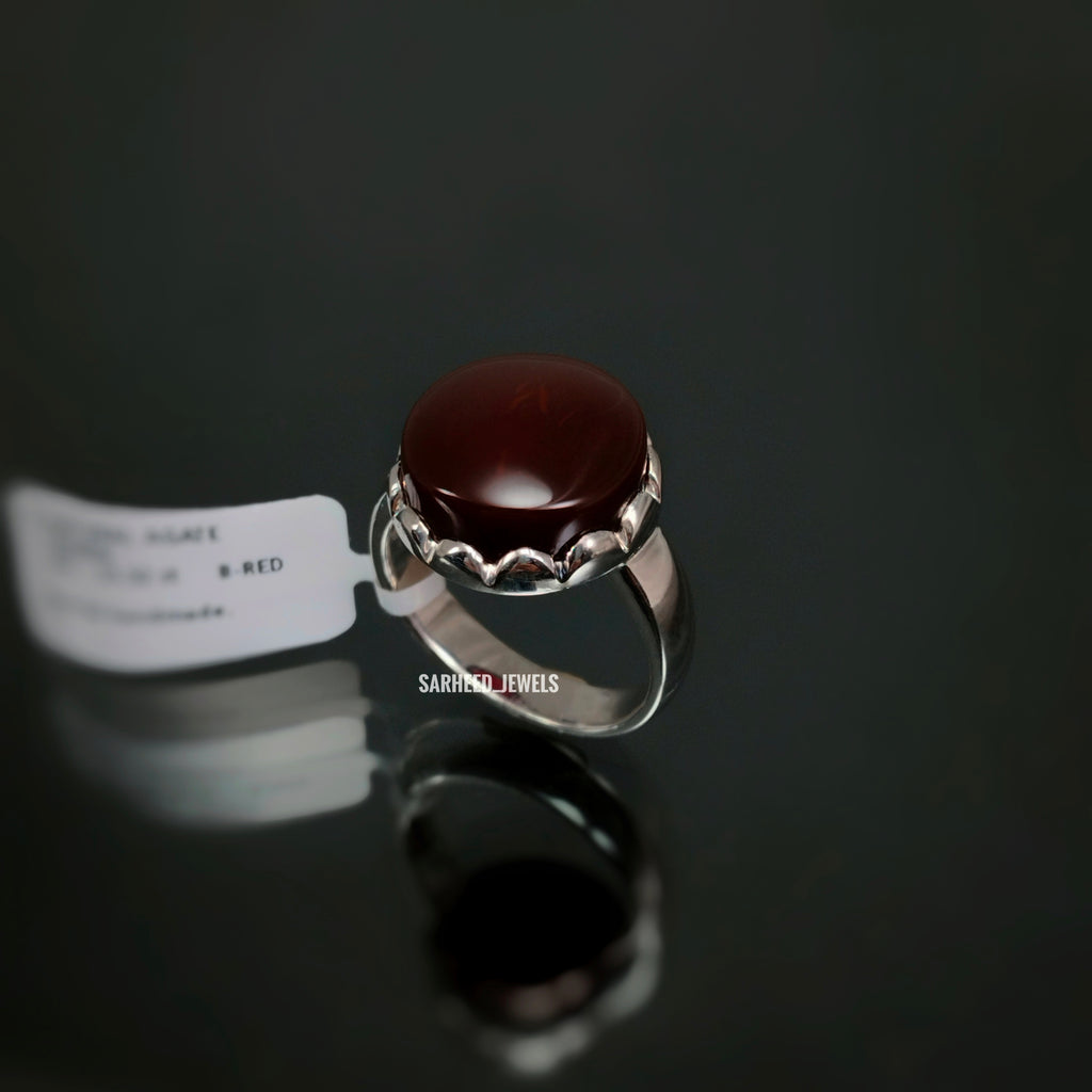 Natural Agate Men Ring