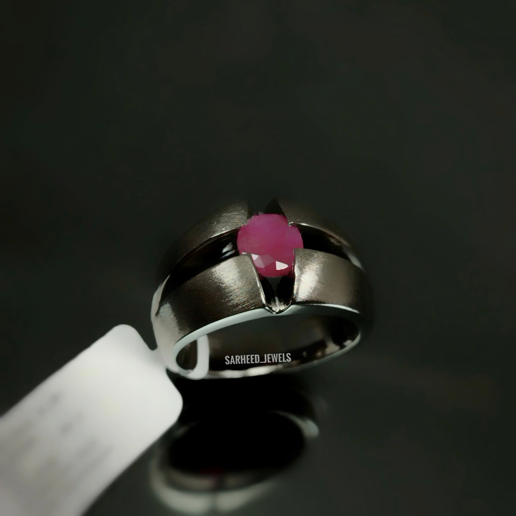 No Heat Ruby Men Ring