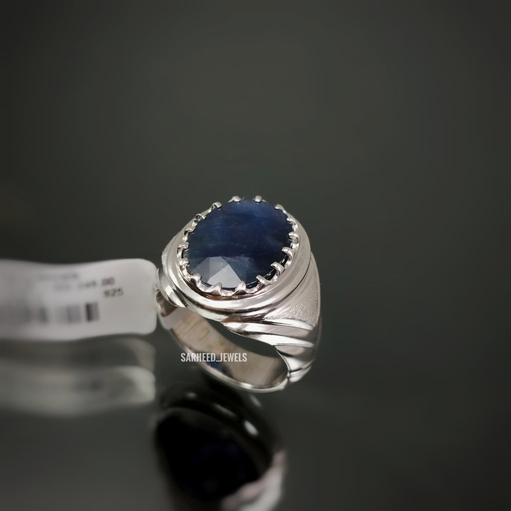 Natural Sapphire Men Ring