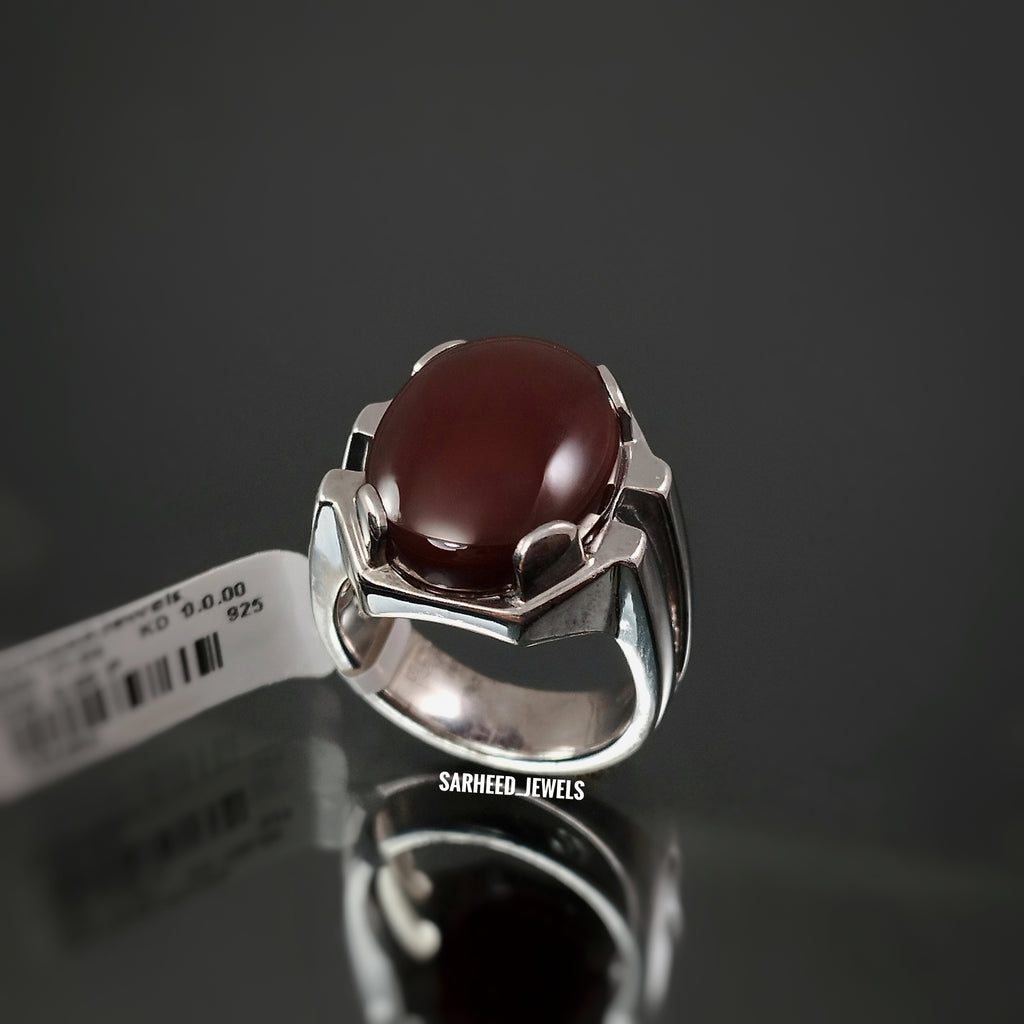 Natural Agate Men Ring