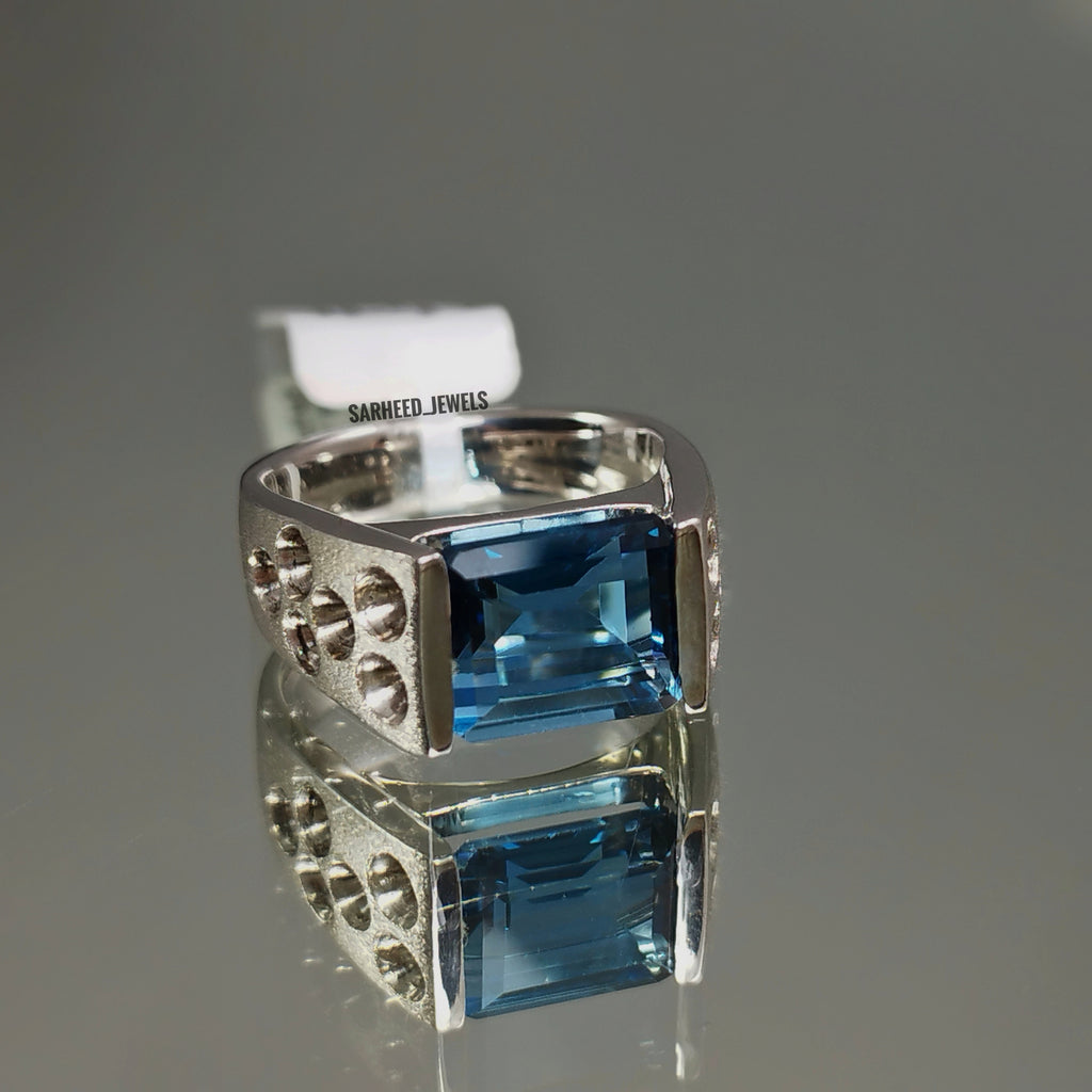 Natural Topaz Men Ring