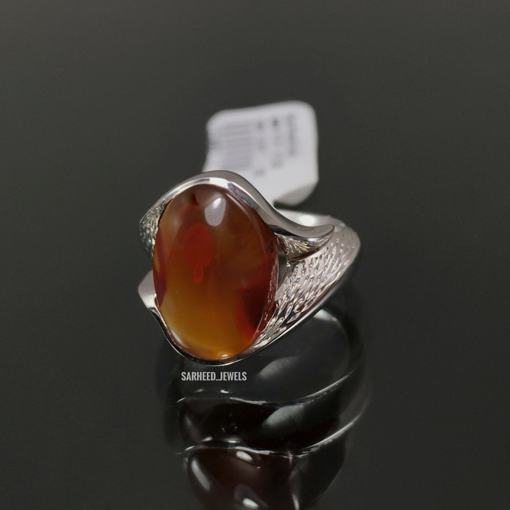 Natural Agate Men Ring