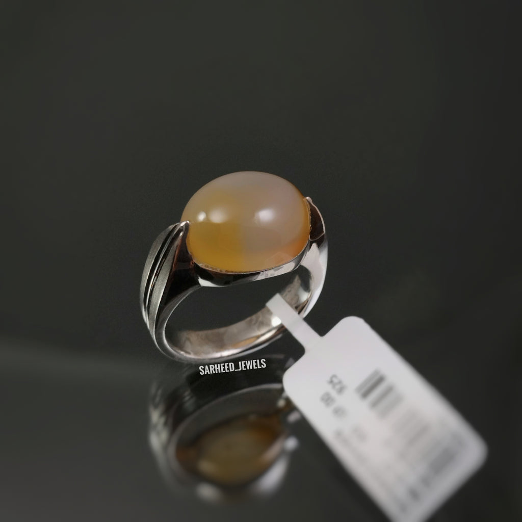 Natural Agate Men Ring