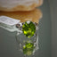 Natural Peridot and Diamond Gold Ring