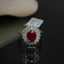 Natural Ruby and Diamond White Gold Ring