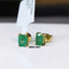 Natural Emerald Gold Studs