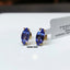 Natural Tanzanite Gold Studs
