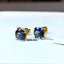 Natural Mystic Topaz Gold Studs