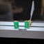 Natural Emerald Gold Studs