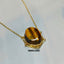 Natural Tiger Eye Gold Necklace
