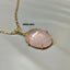 Natural Rose Quartz Gold Necklace