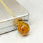 Natural Amber Gold Necklace