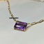 Natural Amethyst Gold Necklace