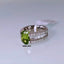 Natural Peridot and Diamond Men Ring