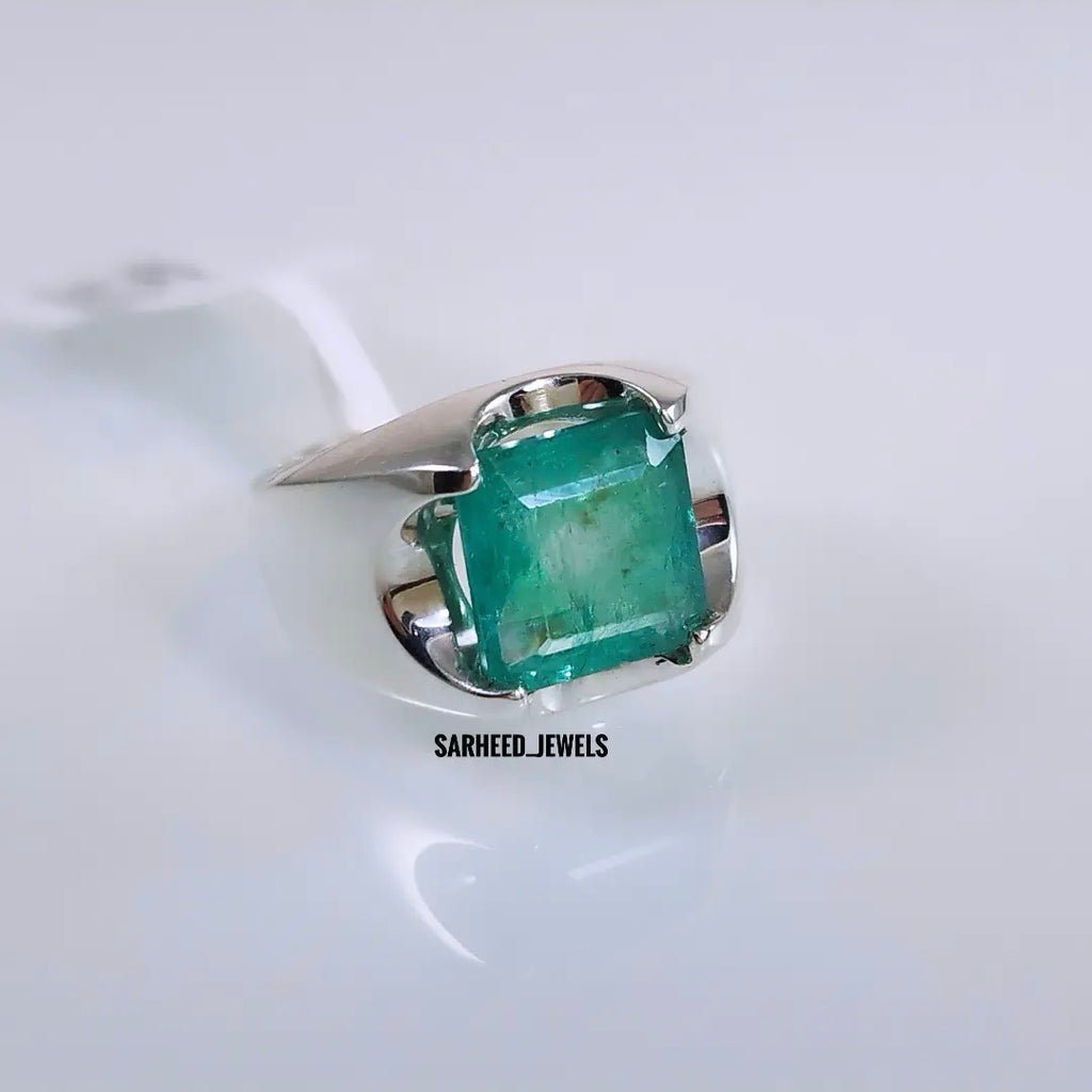 Natural Emerald Men Ring