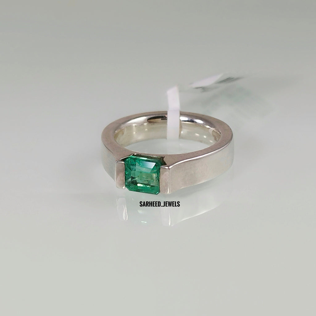Natural Emerald Men Ring