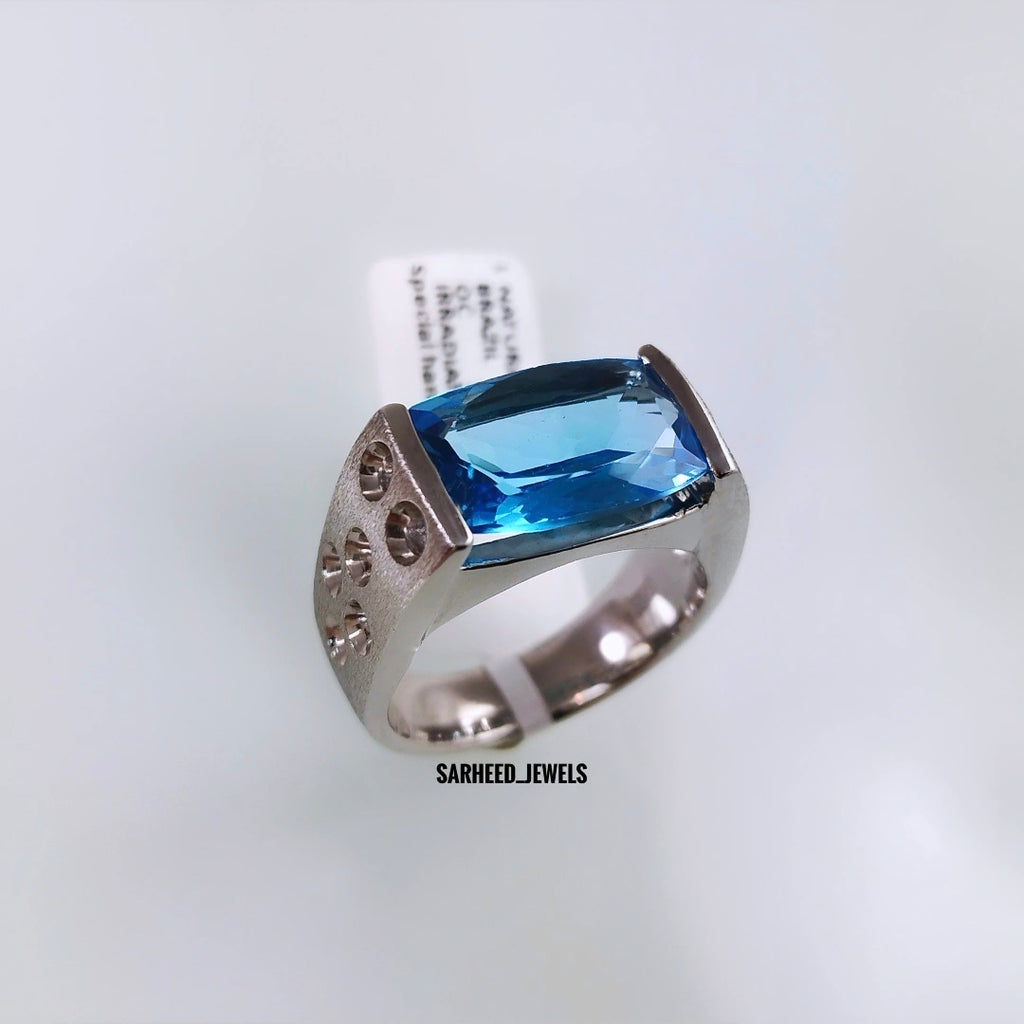 Natural Topaz Men Ring