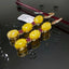 Natural Amber, Ruby and Diamond Gold Earrings