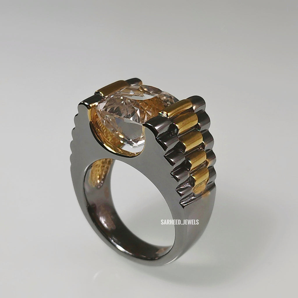 Natural Topaz Men Ring