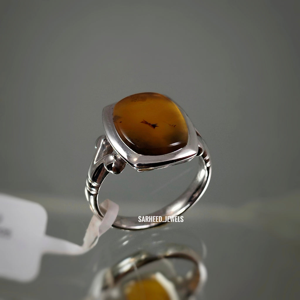 Natural Agate Men Ring